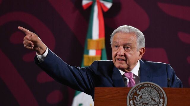 Andrés Manuel López Obrador, presidente de México, durante su intervención en la conferencia matutina realizada en Palacio Nacional