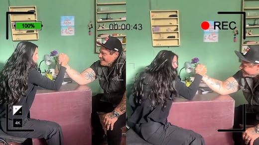 VIDEO: Bárbara de Regil reta a duelo de ‘fuercitas’ y casi se disloca el hombro