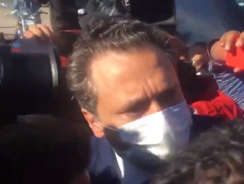 Emilio Lozoya llegando al Reclusorio Norte