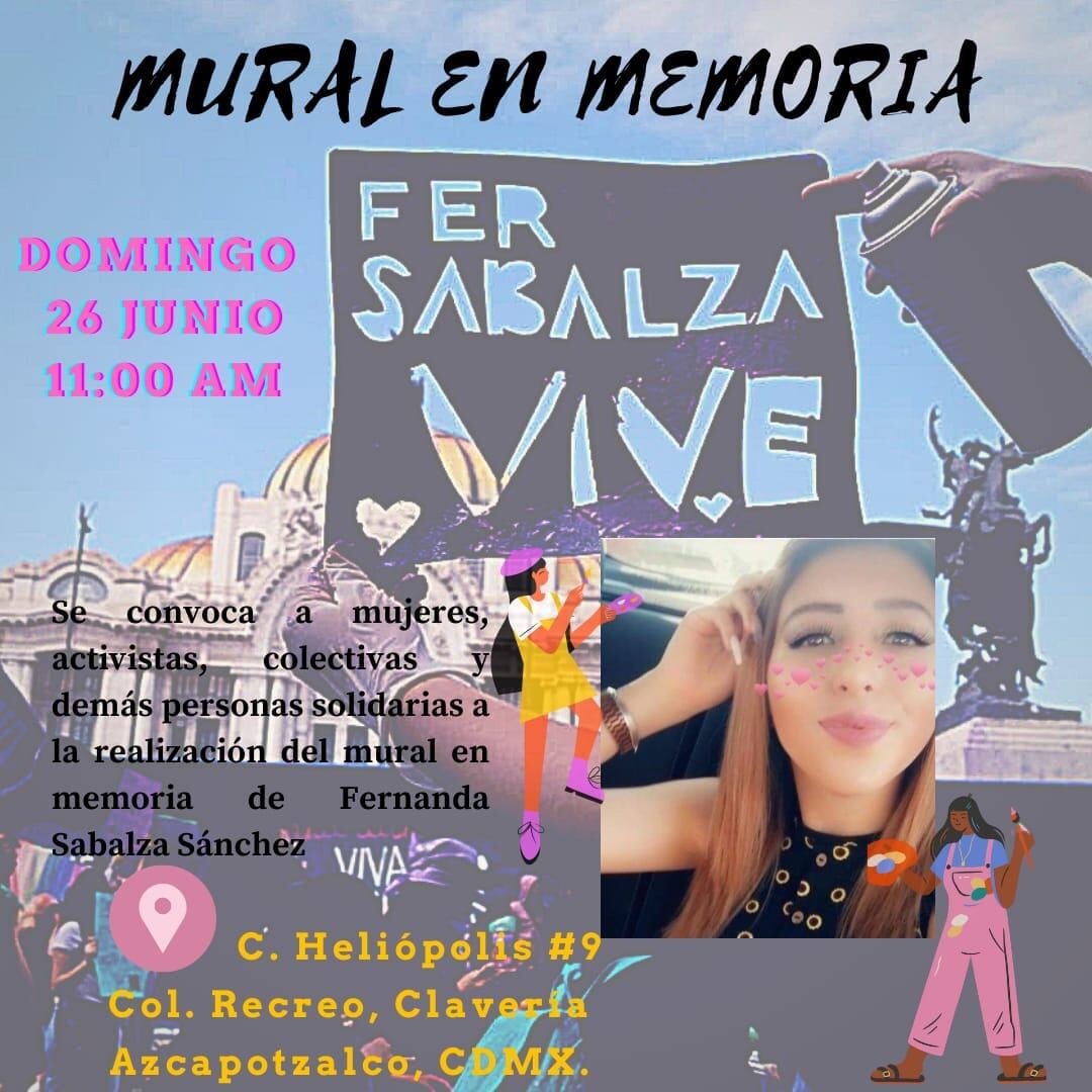 Invitación a la pinta del mural por Fernanda Sabalza