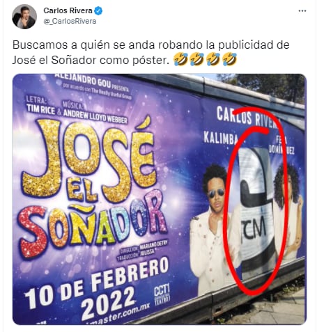 Carlos Rivera busca a quién se roba su publicidad en José el Soñador