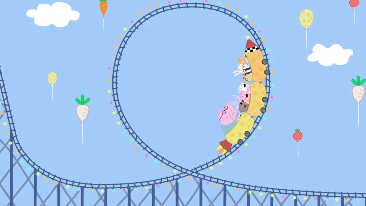 Peppa Pig se sube a la montaña rusa: 2 horas de capítulos en YouTube para ver en español por el Día Internacional de la Montaña Rusa