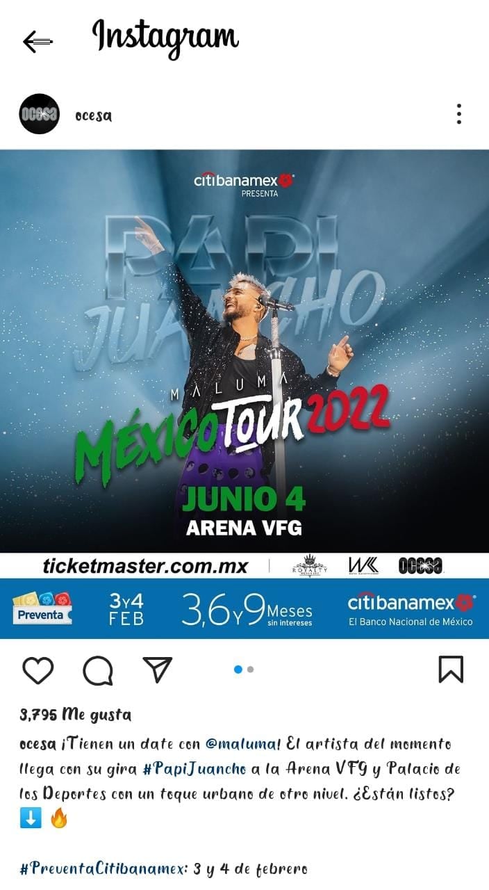 Publicación de Instagram