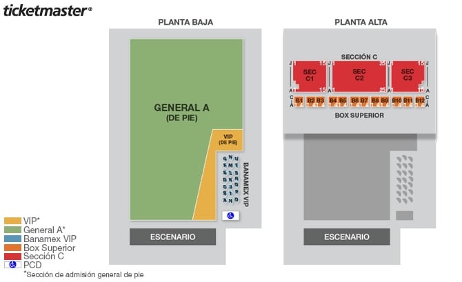 Mapa Pepsi Center