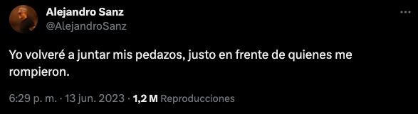 Alejandro Sanz lanza poderoso mensaje