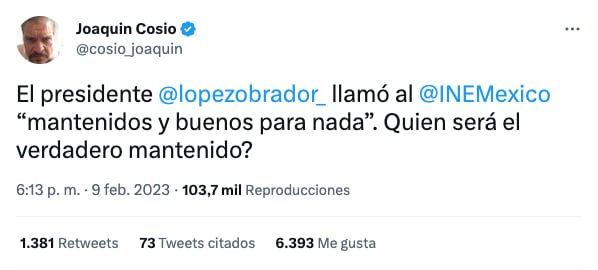 Joaquín Cosío se lanza contra AMLO