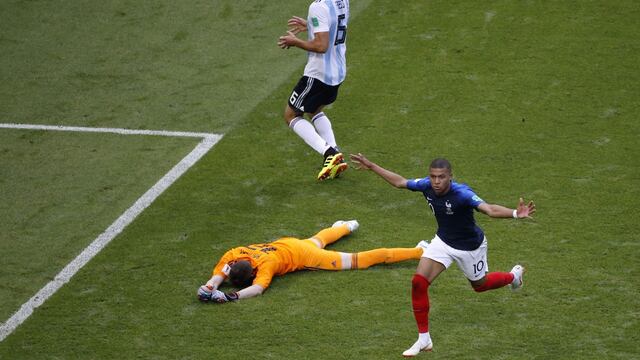 Mbappé vs Argentina en Rusia 2018