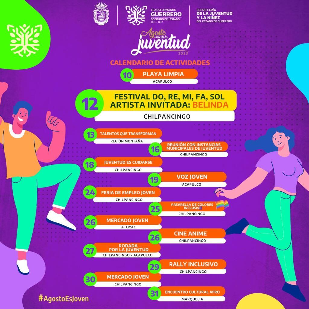 Guerrero celebrará el Mes de la Juventud