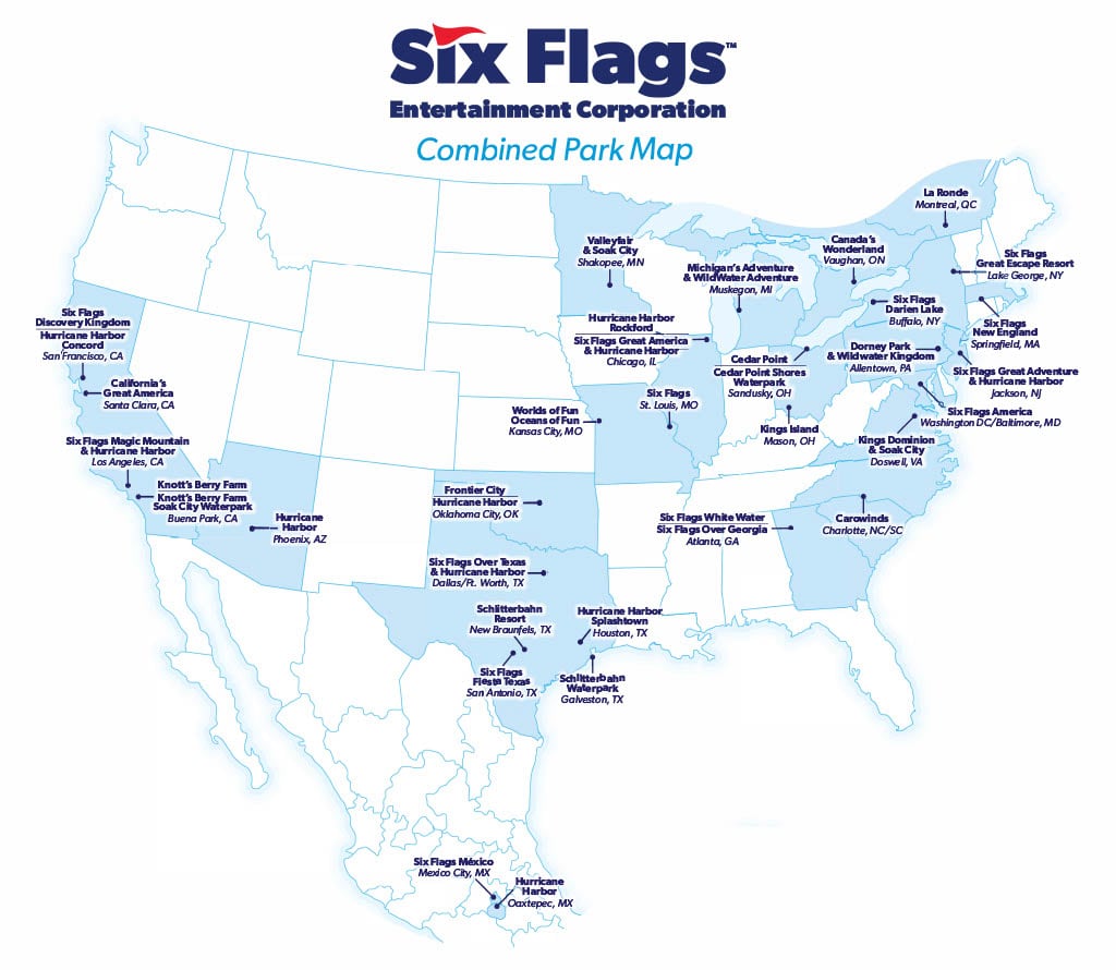 Six Flags y todos sus parques