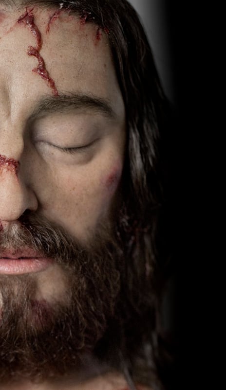 Cuerpo hiperrealista de Cristo