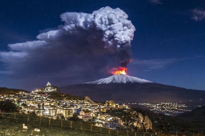 Erupción del volcán Etna en imágenes