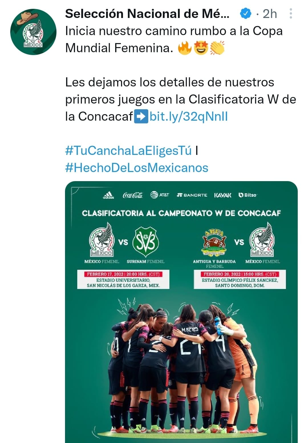 México enfrentará a Surinam en el Volcán