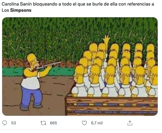 Carolina Sanín se vuelve meme tras críticar a Los Simpson