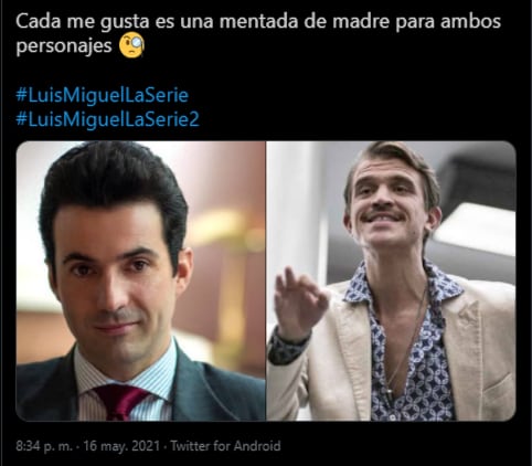 Post sobre Pato y José de 'Luis Miguel, la serie'.