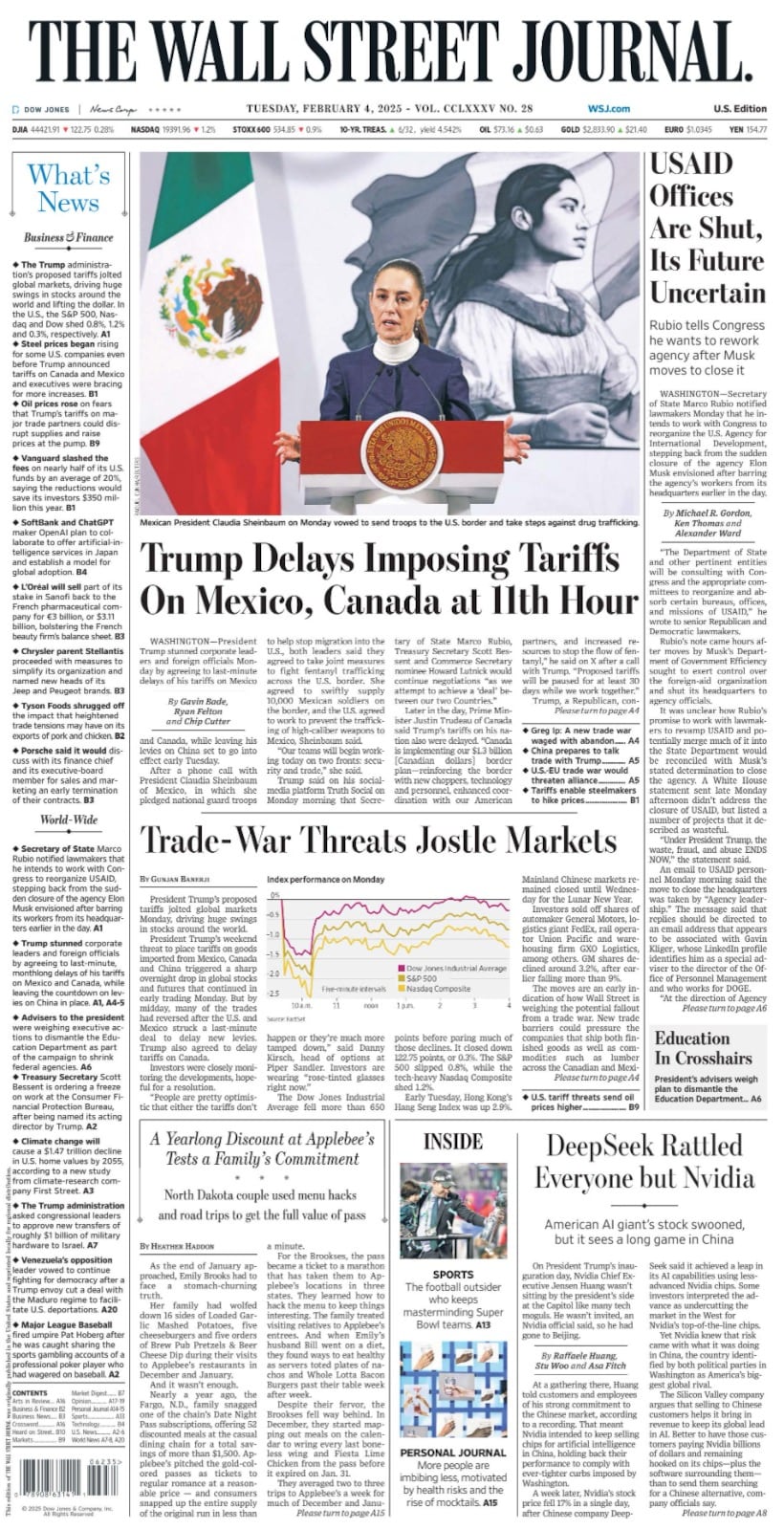 Negociación entre Sheinbaum y Trump en medios de comunicación.