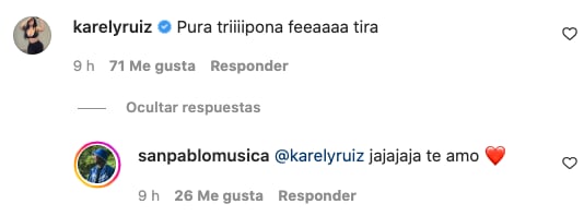 Comentarios de Karely Ruiz a Pablo Cantú