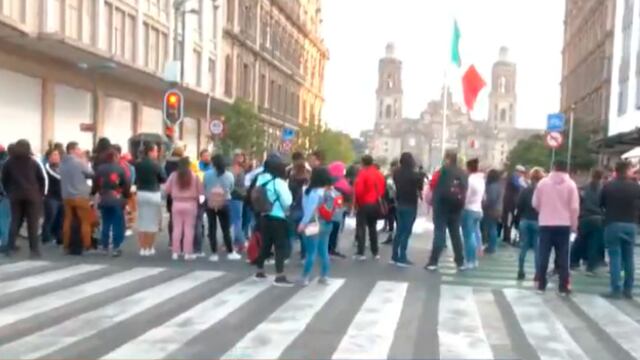 Bloqueo de maestros en el Centro Histórico de la CDMX