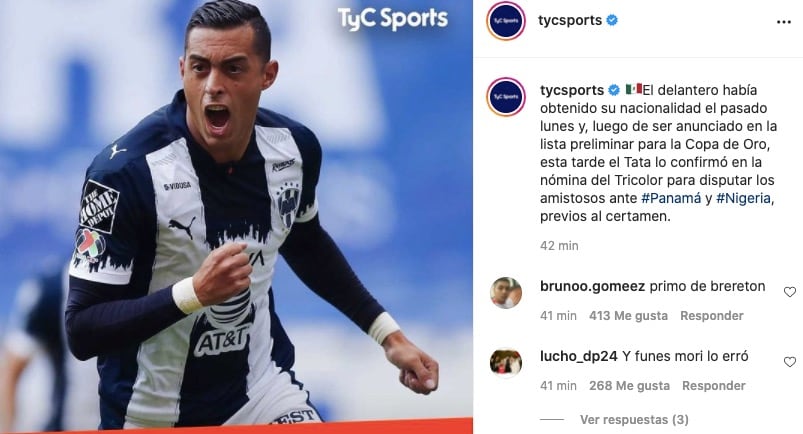 TyC Sports destacó la convocatoria de Funes Mori con México