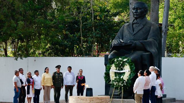 La presidenta de la República Claudia Sheinbaum Pardo presidió el homenaje por el 219 aniversario del natalicio de Benito Juárez