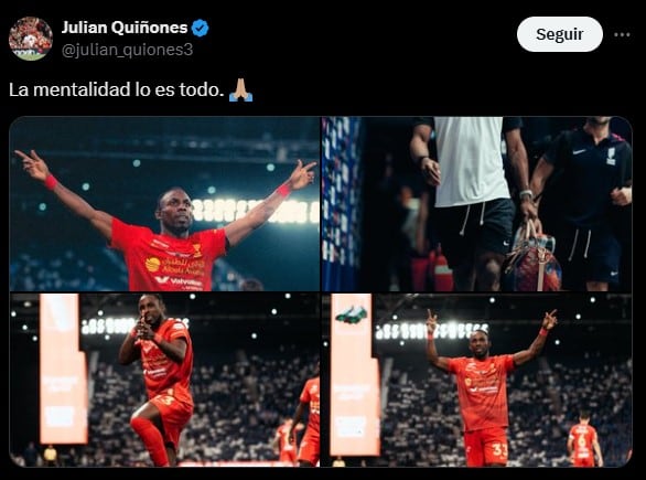 Julián Quiñones enciende las redes con polémico tuit