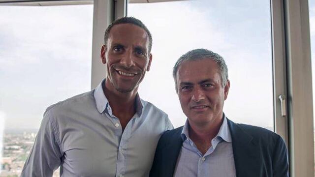 Rio Ferdinand y Jose Mourinho