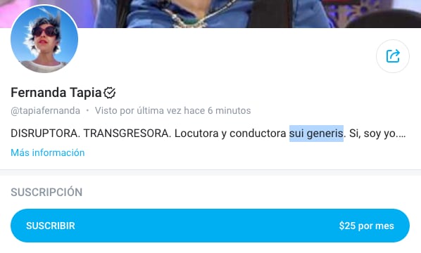 Fernanda Tapia abre su OnlyFans