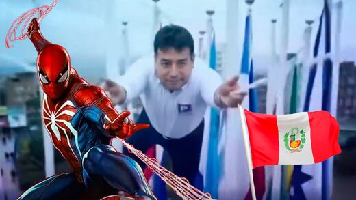 Alcalde de Perú se convierte en Spider-Man para presumir sus obras públicas