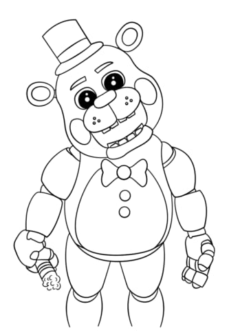 Freddy en los dibujos de Five Nights at Freddy’s para colorear