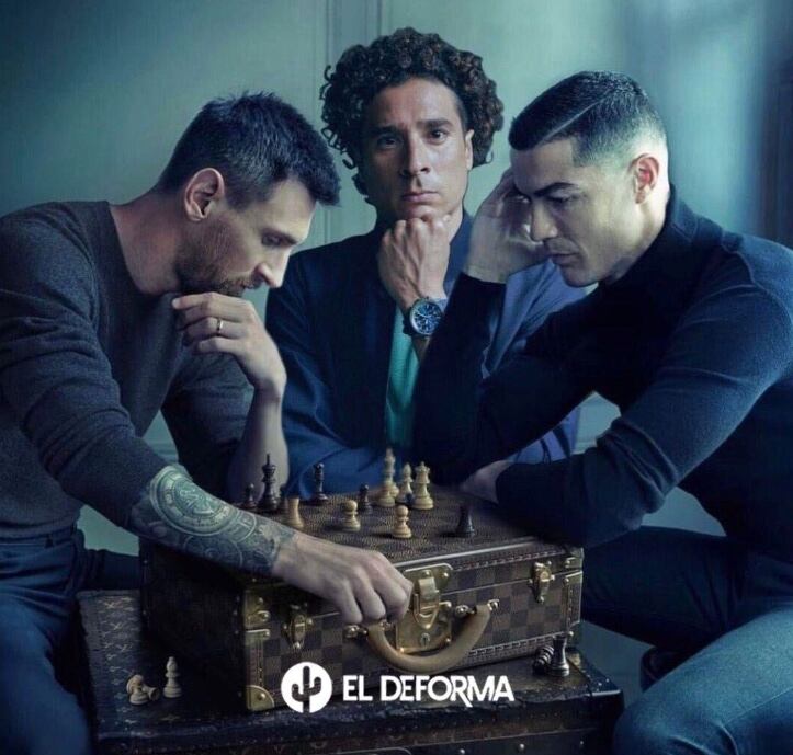 Memo Ochoa, Lionel Messi y Cristiano Ronaldo