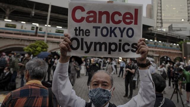 Protesta por Juegos Olímpicos de Tokio 2021