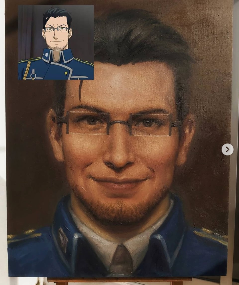 Personaje de anime en exposición