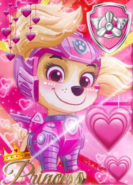 Fondos Paw Patrol de San Valentín para descargar