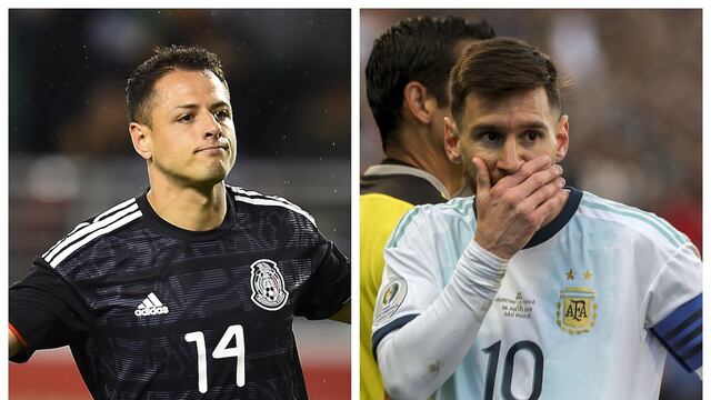 Chicharito y Messi