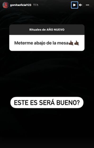 Gomita aún no sabe que ritual realizar para Año Nuevo