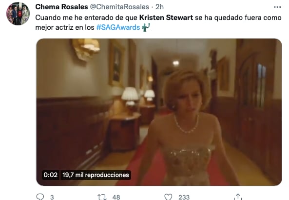 SAG Awards 2022: Se quejan en redes porque Kristen Stewart no fue nominada