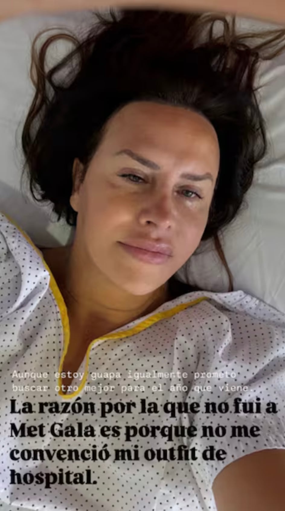 Karla Sofía Gascón se ausenta de la Met Gala 2025 y reaparece hospitalizada