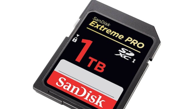 Tarjeta SD de 1Terabyte, de Sandisk.
