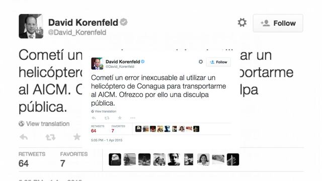 Error inexcusable utilizar helicóptero de Conagua: David Korenfeld ofrece disculpa