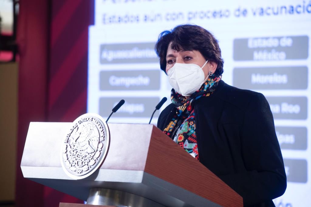 Delfina Gómez, mañanera de AMLO del 18 de enero de 2022