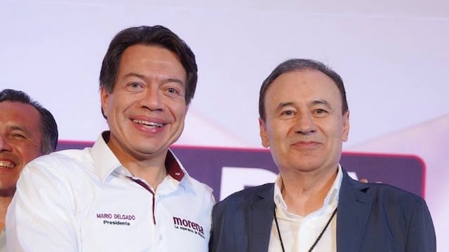 Mario Delgado y Alfonso Durazo en el Congreso Nacional de Morena del 17 de septiembre de 2022