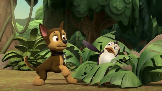Paw Patrol rescata pingüinos en la selva