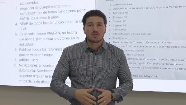 Samuel García es el más feliz con el acuerdo exhibido del PRI y PAN en Coahuila y así lo demuestra