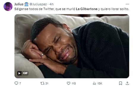 Memes despidiendo a La Gilbertona recordando su peculiar sentido del humor