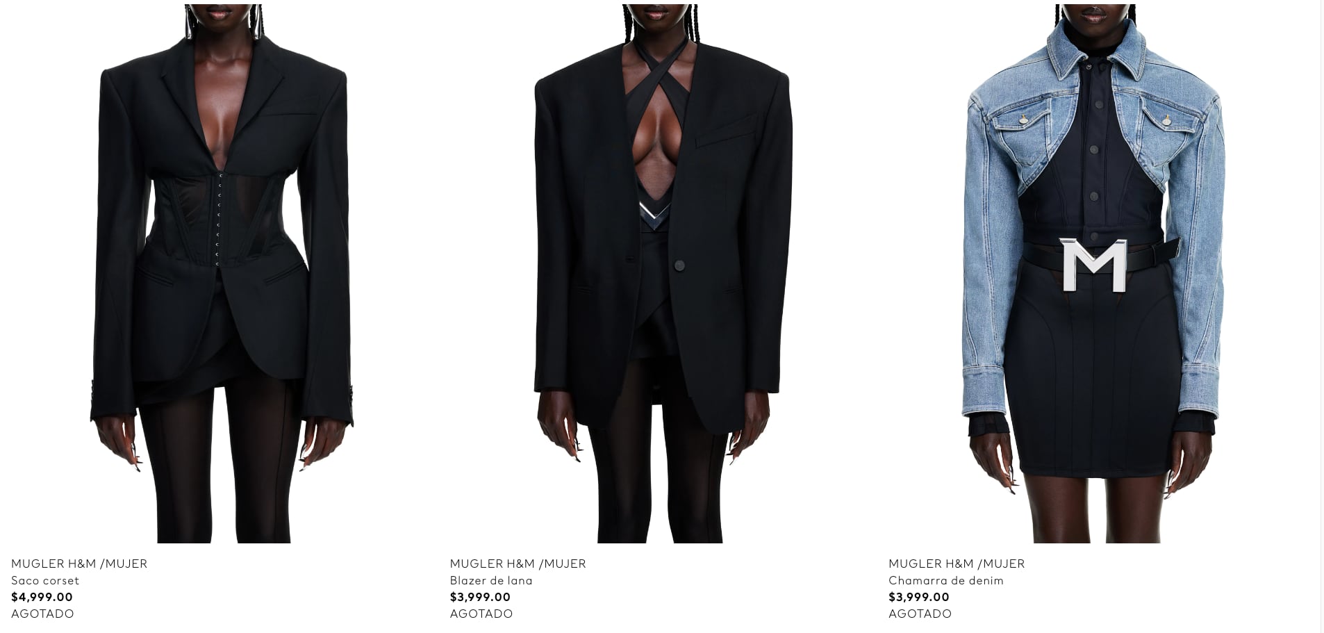 Estos son los precios de la colaboración de Mugler de H&M