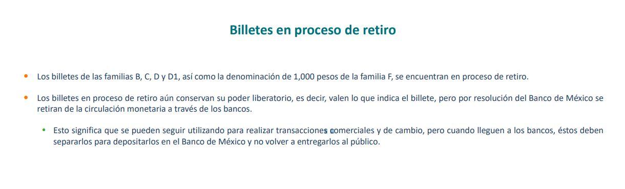 Los billetes que ya no veremos circular en 2023