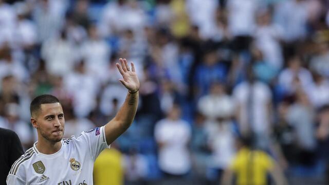 Hazard fue presentado en el Santiago Bernabéu