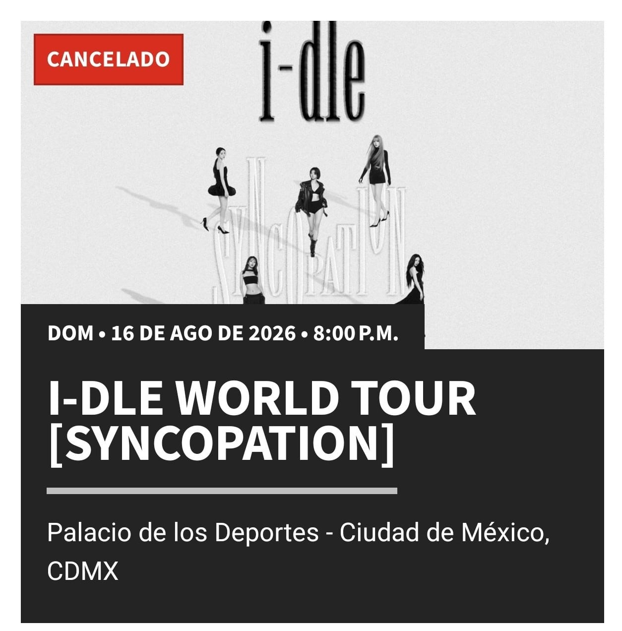 i-dle en México: quitan fecha en el Palacio de los Deportes
