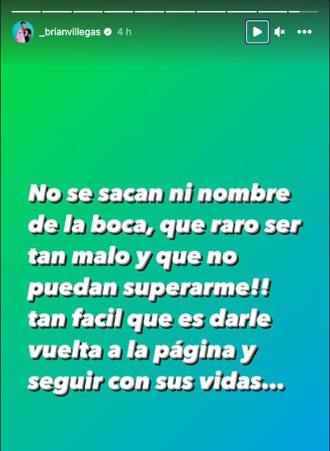 Brian Villegas asegura que Yeri Mua no lo puede superar