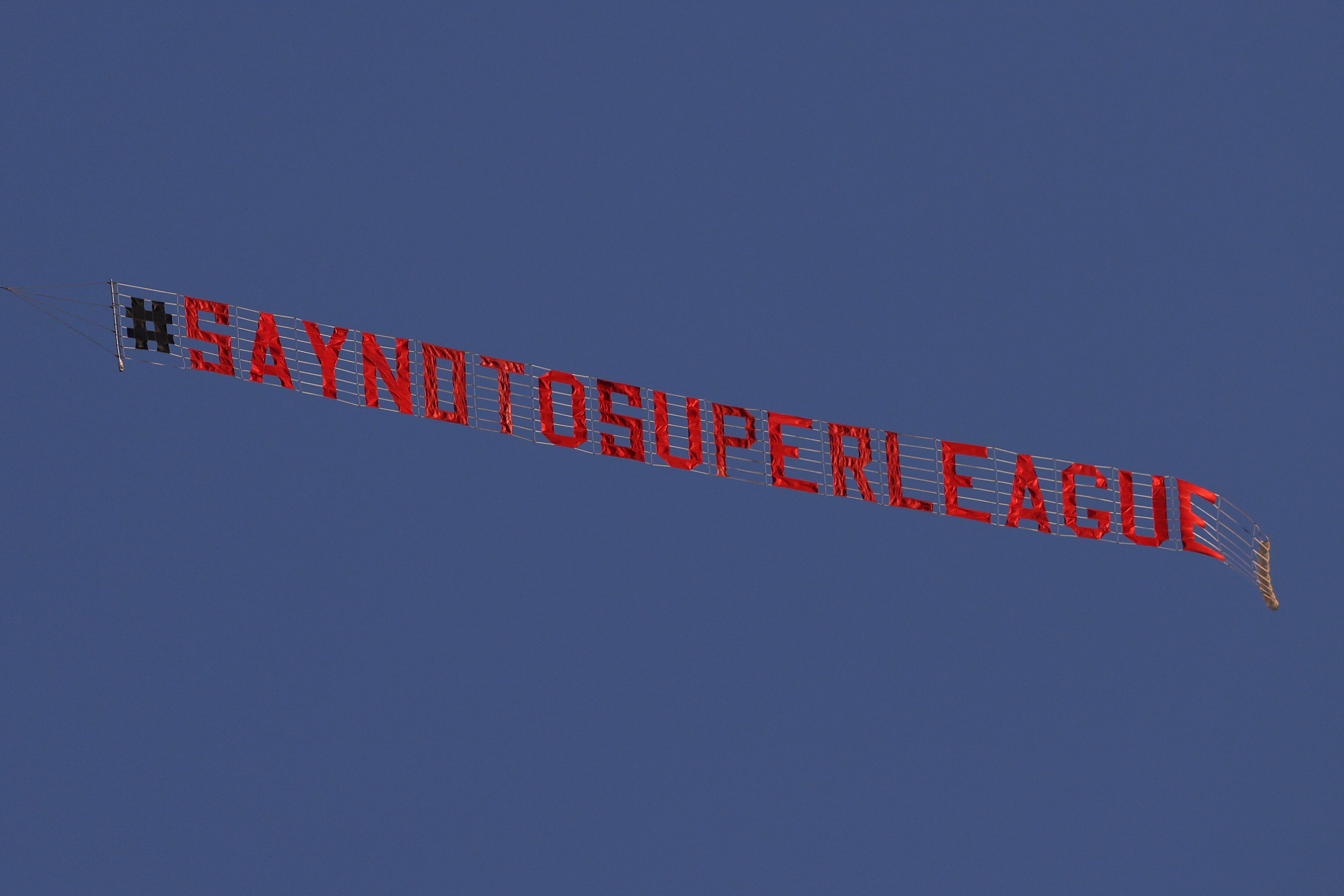 Protesta contra Superliga Europea