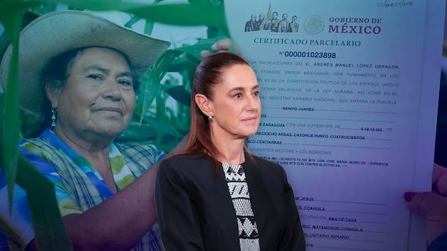 Claudia Sheinbaum anuncia títulos agrarios que entregará a las mujeres mexicanas.